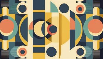 ai generiert. generativ ai. abstrakt Bauhaus Kunst Muster Tapeten. können Sein benutzt zum Poster oder Dekoration. Grafik foto