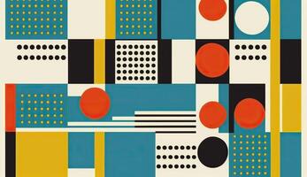 ai generiert. generativ ai. abstrakt Bauhaus Kunst Muster Tapeten. können Sein benutzt zum Poster oder Dekoration. Grafik foto