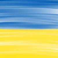 ukrainisch Flagge gemalt mit Bürste foto
