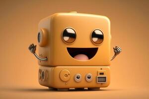 glücklich Roboter Emoji ai generiert foto