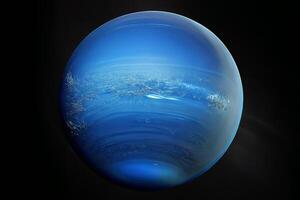 Uranus, ein Planet im das Solar- System. generativ ai foto