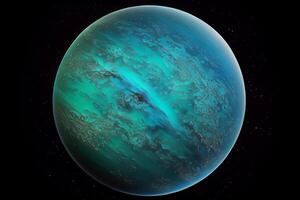 Neptun, ein Planet im das Solar- System. generativ ai foto