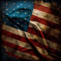amerikanisch Flagge erstellt mit generativ ai foto