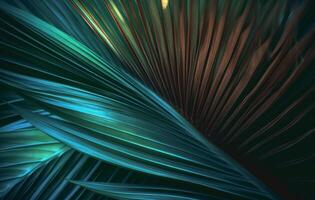 tropisch Palme Blätter Hintergrund. Illustration ai generativ foto