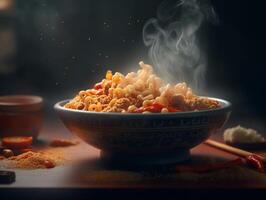 Chinesisch Essen Nahansicht Fotografie generativ ai foto