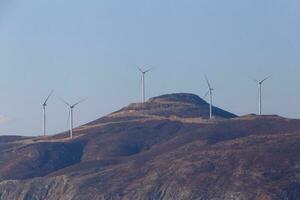 Windmühle auf Insel im Griechenland foto