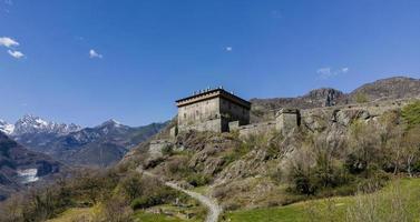 verres Schloss aosta Senke Italien Seite Aussicht foto