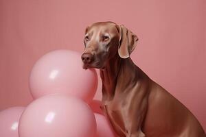 ai generiert Weimaraner Hund im futuristisch Stil foto