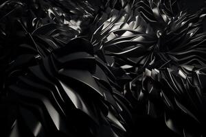 schwarz metallisch abstrakt Oberfläche Illustration Hintergrund mit generativ ai foto