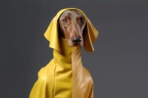 ai generiert Weimaraner Hund im futuristisch Stil foto