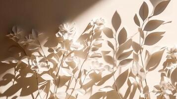 trocken Blume Beige Hintergrund. Illustration ai generativ foto