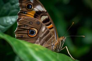 Schmetterling auf natürlich Hintergrund. Illustration ai generativ foto