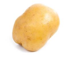 runden Kartoffel isoliert auf Weiß Hintergrund foto