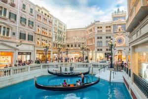 Macao, China - - kann 22 2014-der venezianisch Hotel, Macao - - das berühmt Einkaufen Einkaufszentrum, Luxus Hotel und das größten Kasino im das Welt foto