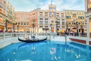 Macao, China - - kann 22 2014-der venezianisch Hotel, Macao - - das berühmt Einkaufen Einkaufszentrum, Luxus Hotel und das größten Kasino im das Welt foto