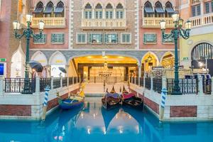 Macao, China - - kann 22 2014-der venezianisch Hotel, Macao - - das berühmt Einkaufen Einkaufszentrum, Luxus Hotel und das größten Kasino im das Welt foto