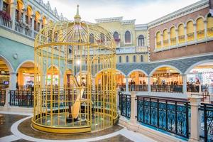 Macao, China - - kann 22 2014-der venezianisch Hotel, Macao - - das berühmt Einkaufen Einkaufszentrum, Luxus Hotel und das größten Kasino im das Welt foto