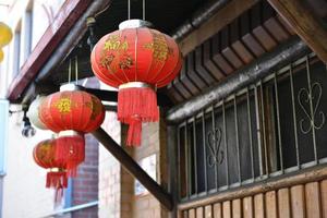 traditionell Chinesisch Neu Jahr Laternen foto