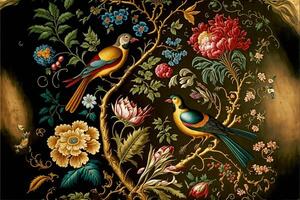 alt Meister Blumen- Hintergrund Muster Hintergrund Blumen. generativ ai foto