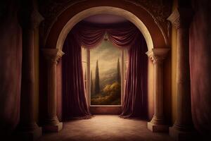 toskanisch Villa Digital Hintergrund im Reich Farben realistisch. generativ ai foto