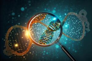 DNA Zelle Biotechnologie Konzept. generativ ai foto