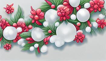 glänzend Gelb fröhlich Weihnachten Festival Banner Design Vektor. generativ ai foto