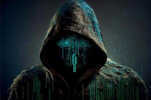 Hacker im virtuell Welt. generativ ai foto