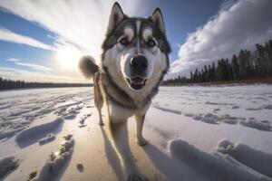 heiser Hund . generativ ai. foto