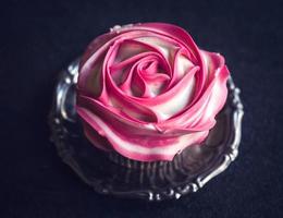 Single Rosa Rose Cupcake foto