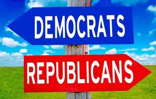 republikanisch und Demokrat Zeichen foto