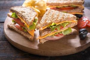 serviert Verein Sandwiches foto