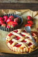 Süss Erdbeeren Torte Kuchen foto