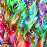 abstrakt Mehrfarbig Flüssigkeit holographisch Hintergrund, Digital gemalt abstrakt Textur foto