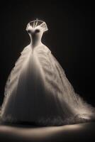 atemberaubend Hochzeit Kleid. generativ ai foto