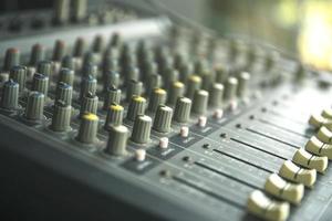 Tonaufnahmestudio oder Sound Music Mixer Bedienfeld foto