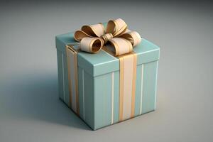 ai generativ ein Geschenk Box isoliert auf solide Hintergrund foto