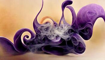 realistisch Rauch auf abstrakt farbig Hintergrund. generativ ai foto