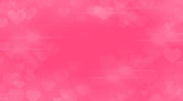 Valentinstag abstrakt mit Bokeh Herz Formen auf einem rosa Hintergrund foto