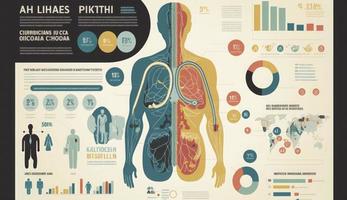 medizinisch Informatik und Gesundheit Pflege Analytik - - konzeptionelle Illustration, generieren ai foto