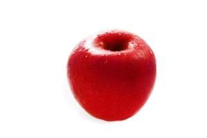 roter Apfel auf weiß foto