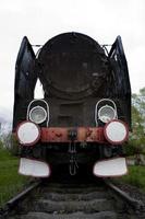 schön alt zerstört historisch Eisenbahn Stehen im das Museum foto