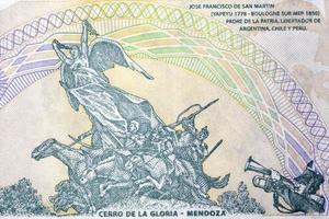 Sieg Hügel im Mendose von Argentinier Geld foto