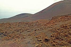 ursprünglich vulkanisch Landschaften von das Spanisch Insel von Lanzarote foto