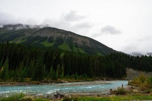 launisch Fluss im banff National Park, Kanada mit atemberaubend Türkis Wasser foto