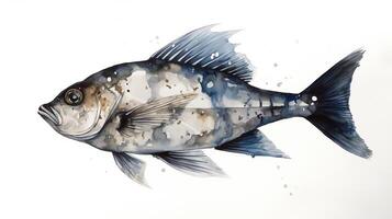 Gemälde von ein Fisch im Aquarium ai generiert foto