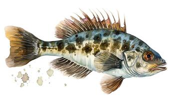 Gemälde von ein Fisch im Aquarium ai generiert foto