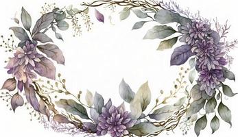 Aquarell Blumen- Illustration einstellen - - Blumensträuße, rahmen, Grenze. Blumen, Rose, Pfingstrose, Blatt Geäst Sammlung. Hochzeit lädt ein, Tapeten, Mode. Eukalyptus Olive Blätter Kamille, generieren ai foto