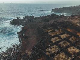 Drohne Aussicht von Weinberg Landschaft von Bild, das Azoren foto