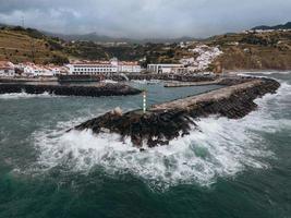 Drohne Aussicht von povoacao auf sao miguel, das Azoren foto