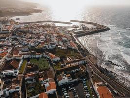 Drohne Aussicht von vila Franca tun campo im sao miguel, Azoren foto